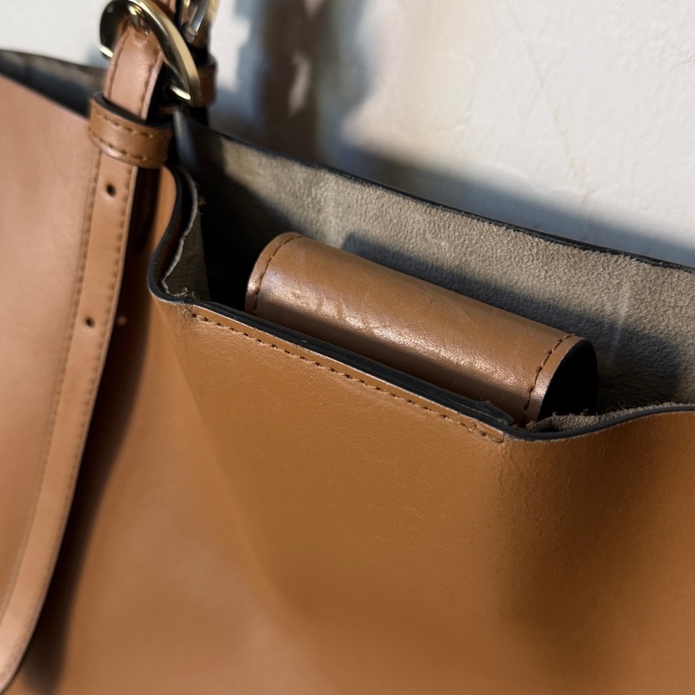 Zac Posen Medium Tote Leather Tan - Picture 8 of 11